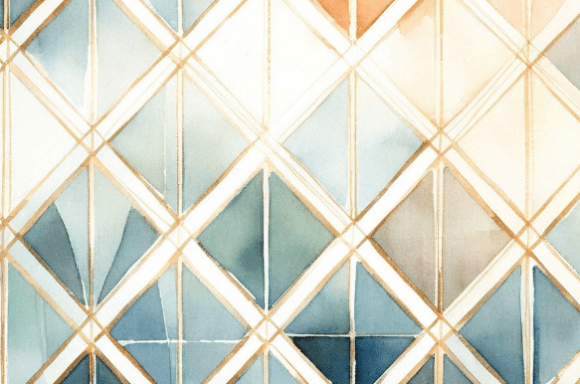 Abstract Geometric Watercolor Pattern: A Modern Fusion of Art and Design