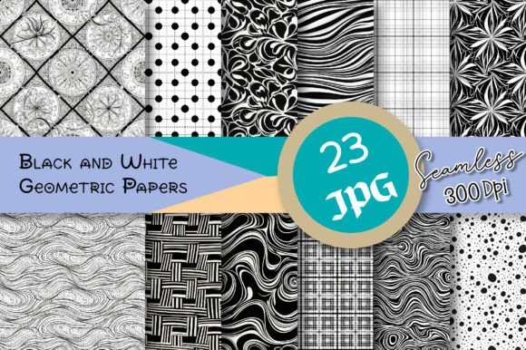 Black and White Geometric Papers