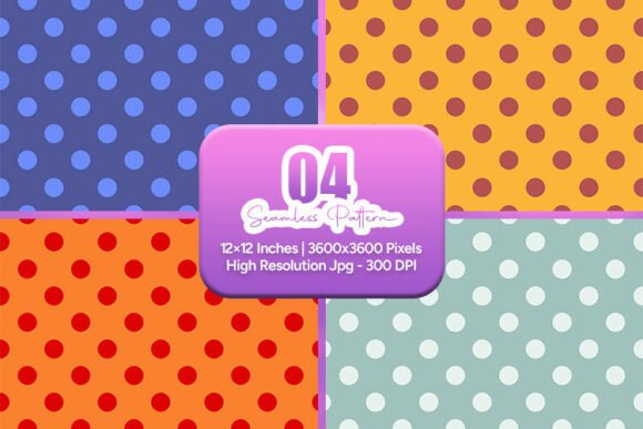 Bold Contrast Polka Dot Seamless Pattern