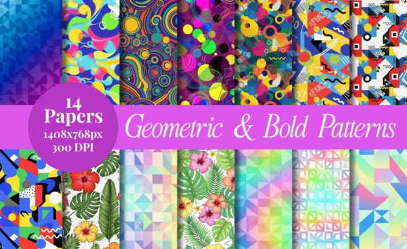 Bold Geometric Abstract Pattern Set