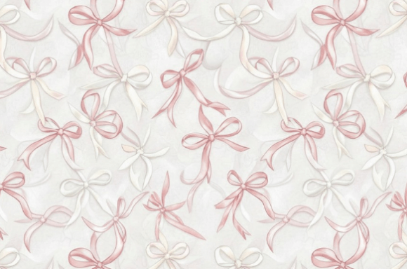 Elegant Pastel Ribbon Bow Seamless Pattern for Creative Projects