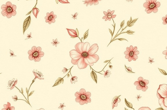 Elegant Vintage Floral Seamless Pattern