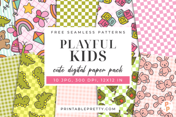 Free Kids Digital Paper Pack
