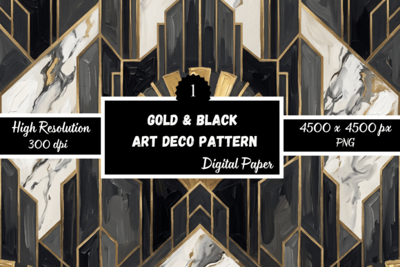 Gold and Black Art Deco Pattern: A Timeless Fusion of Elegance and Opulence