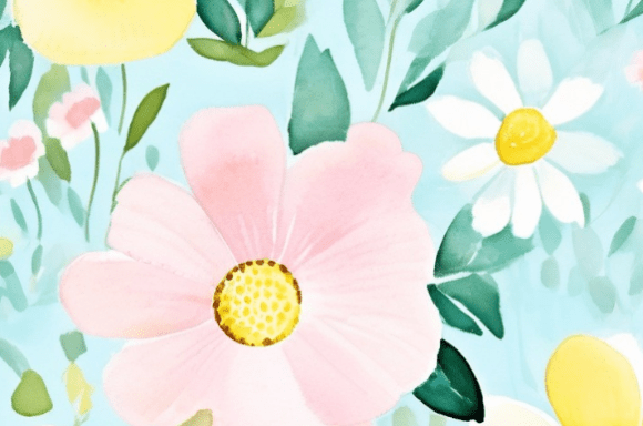 Pastel Watercolor Floral Pattern Collect: A Delicate and Versatile Design Choice