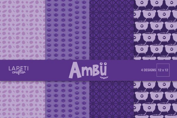 Purple Halloween Digital Papers Pack