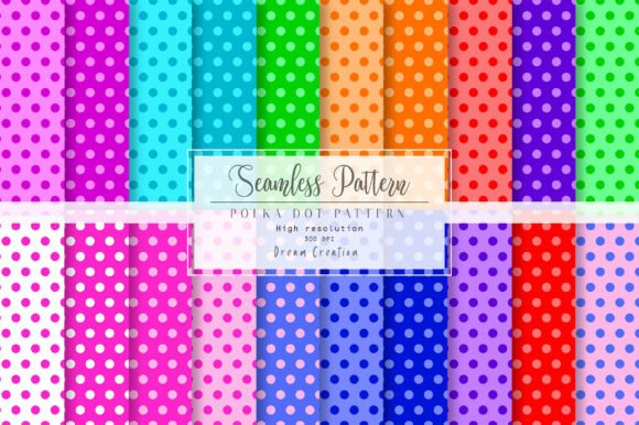 Rainbow Polka Dot Digital Paper