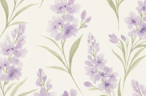 Soft Lavender Watercolor Floral Seamless: A Timeless Addition to Creative Projects