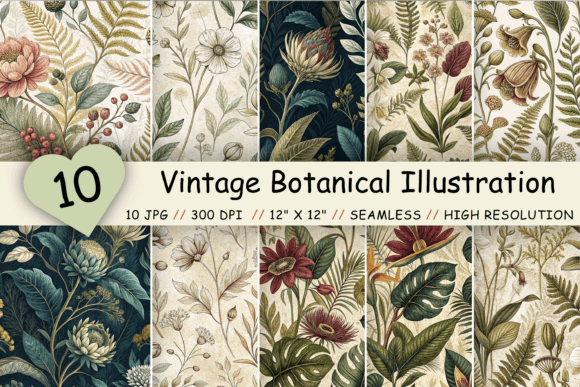Vintage Botanical Illustration Paper for Creative Workflows